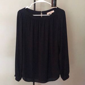 Loft navy blue dress shirt/blouse (S)